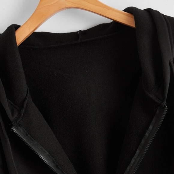 Drawstring Zip Up Oversized Hoodie - Picture 4 of 4